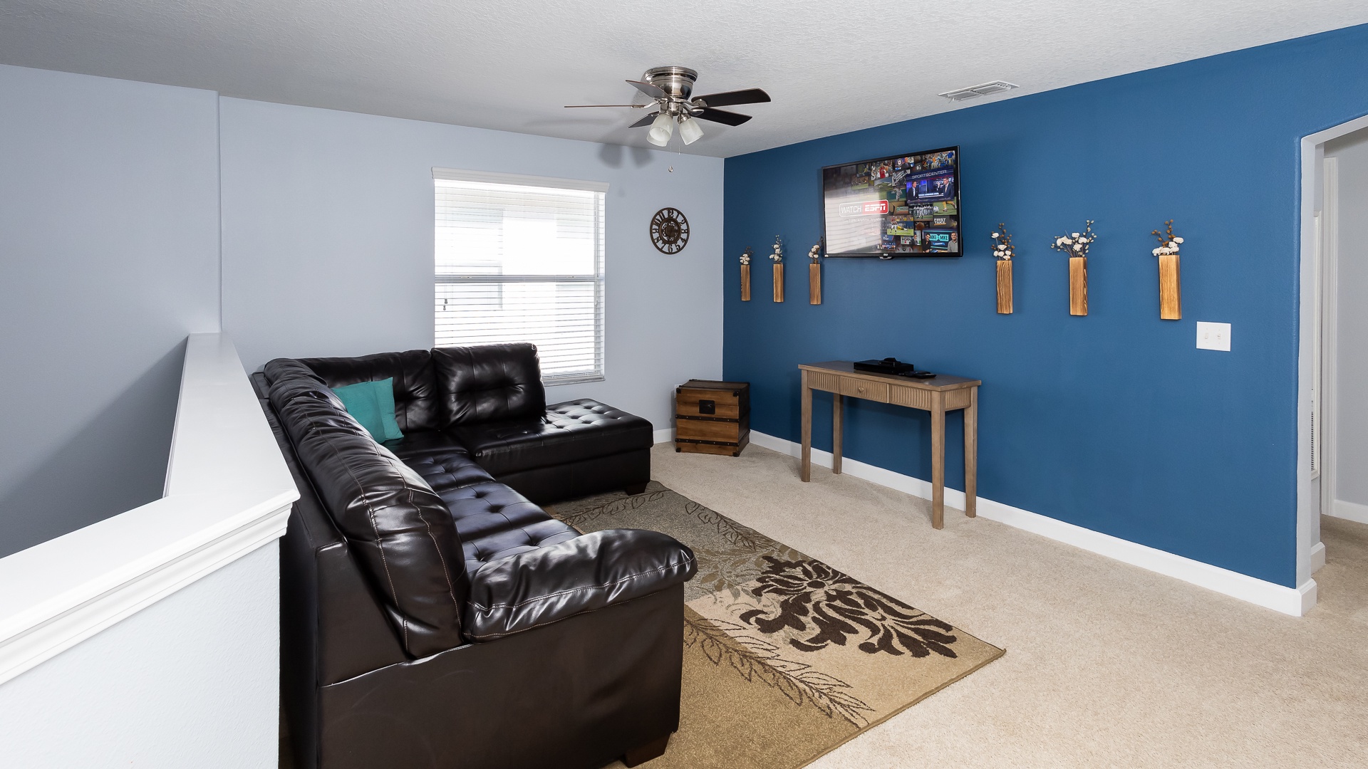 Sneak away from it all to enjoy your favorite entertainment in a separate TV/Game Area