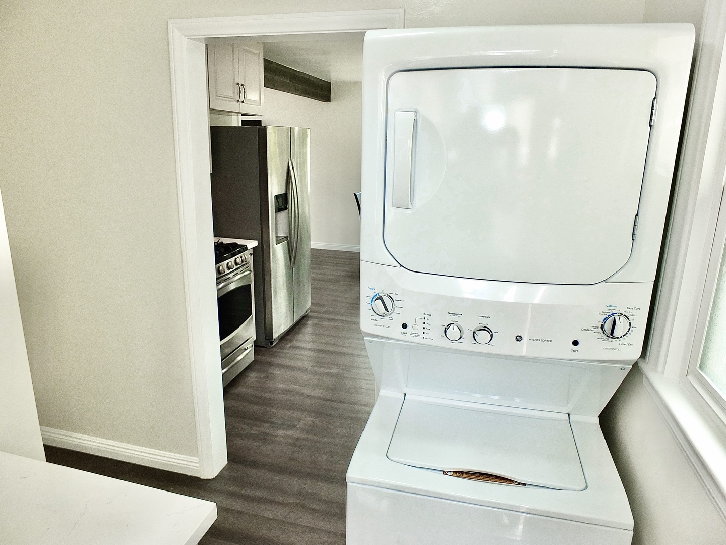 Laundry area off of the kitchen