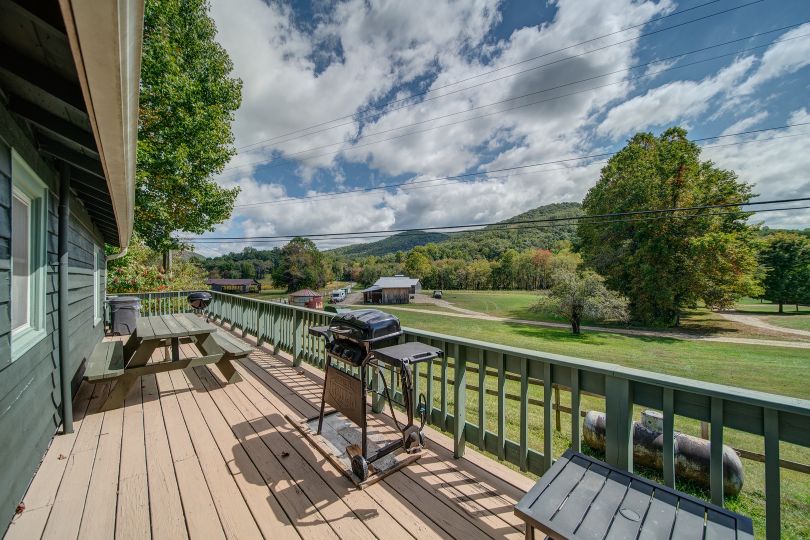 Lounge in the sunshine & relax on the back deck while you grill up a feast!