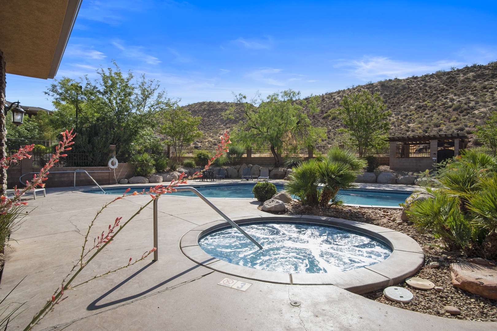 Make a splash or bask in the hot tub at the sparkling community pool!