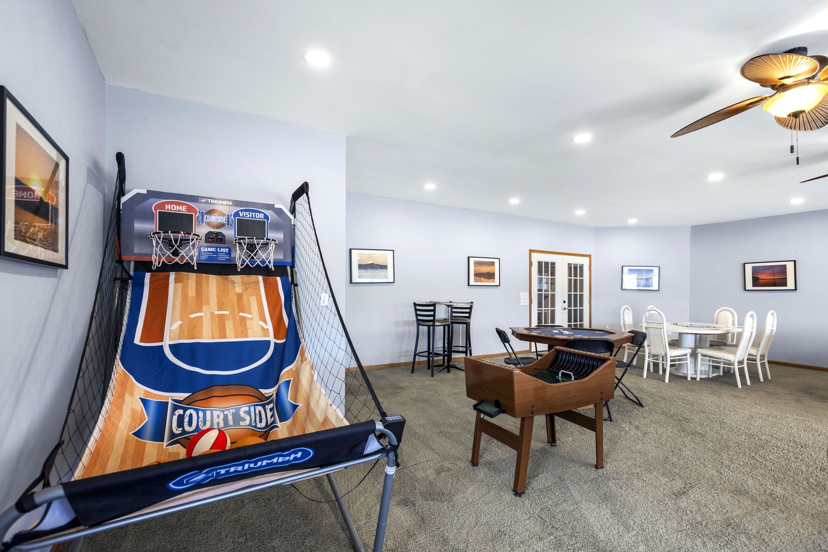 Spend your days lounging, gaming, & laughing together in the main level game room!