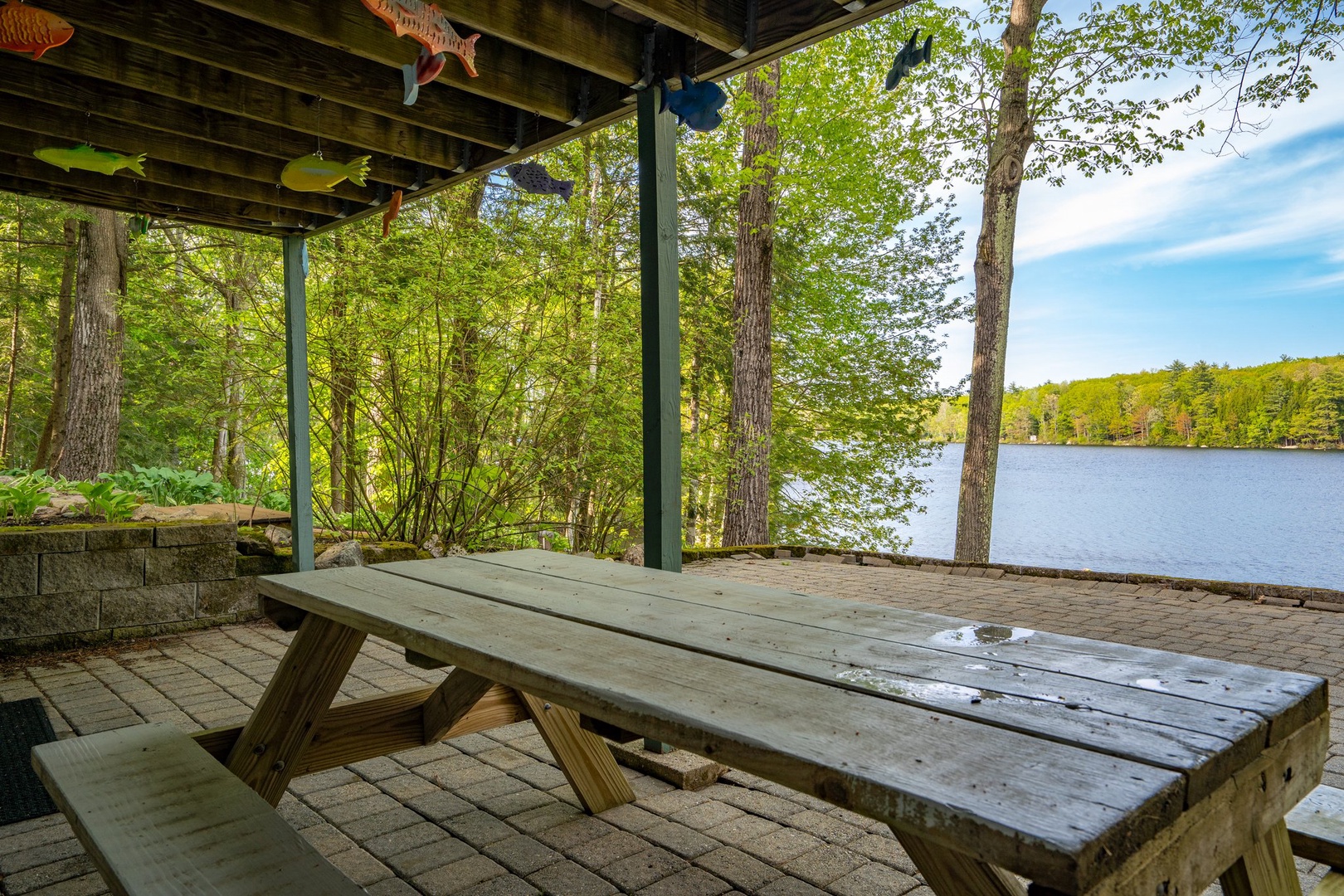 Unwind in the fresh air while soaking in the serene view from the patio