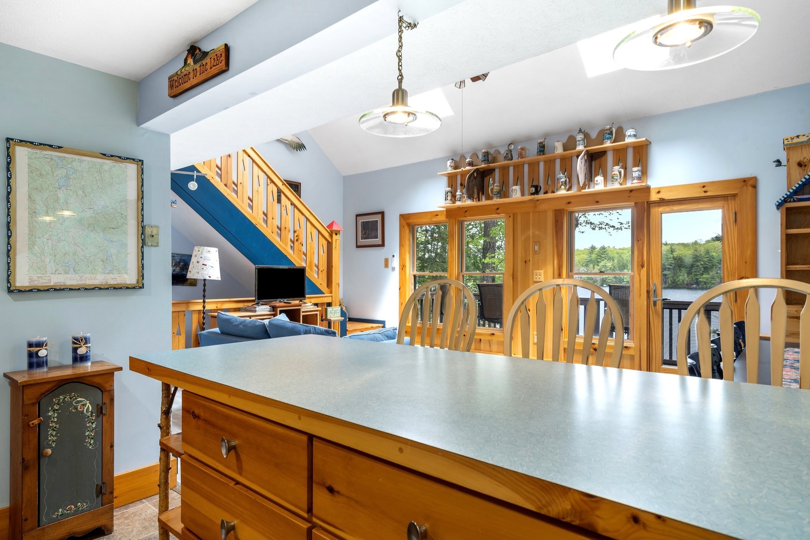 This open, airy kitchen offers ample space & all the comforts of home