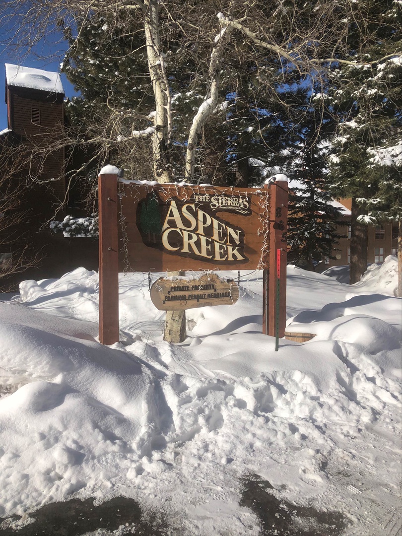 Aspen Creek condo in the winter