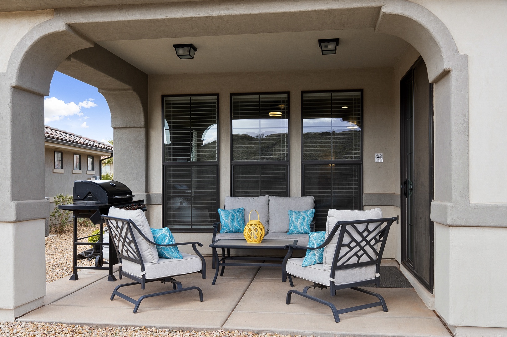 Ample outdoor seating for family and friends