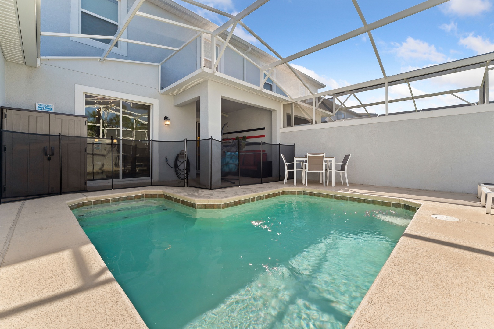 Soak up the sun by the private pool and relax