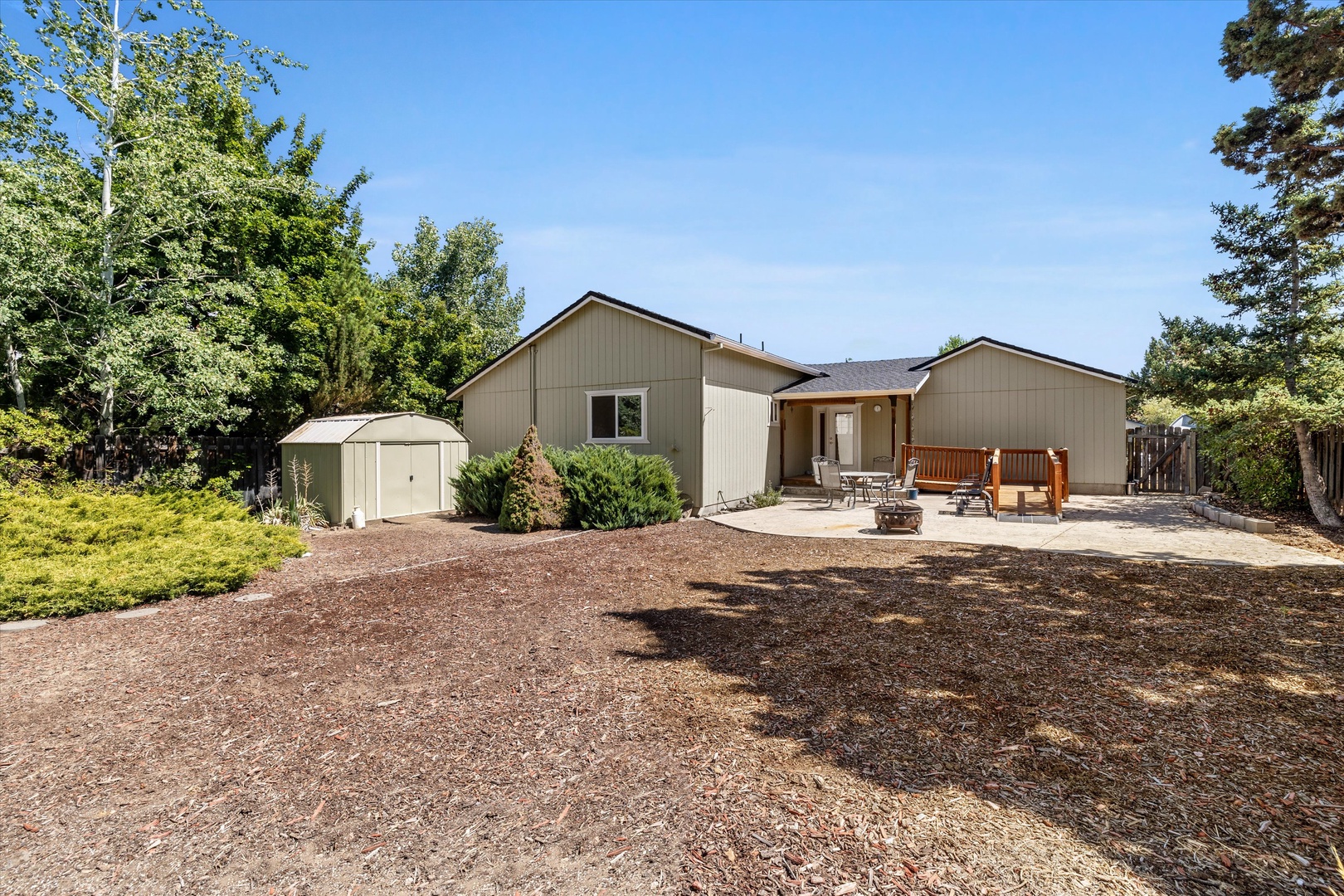 Furbabies are sure to love the spacious back yard!