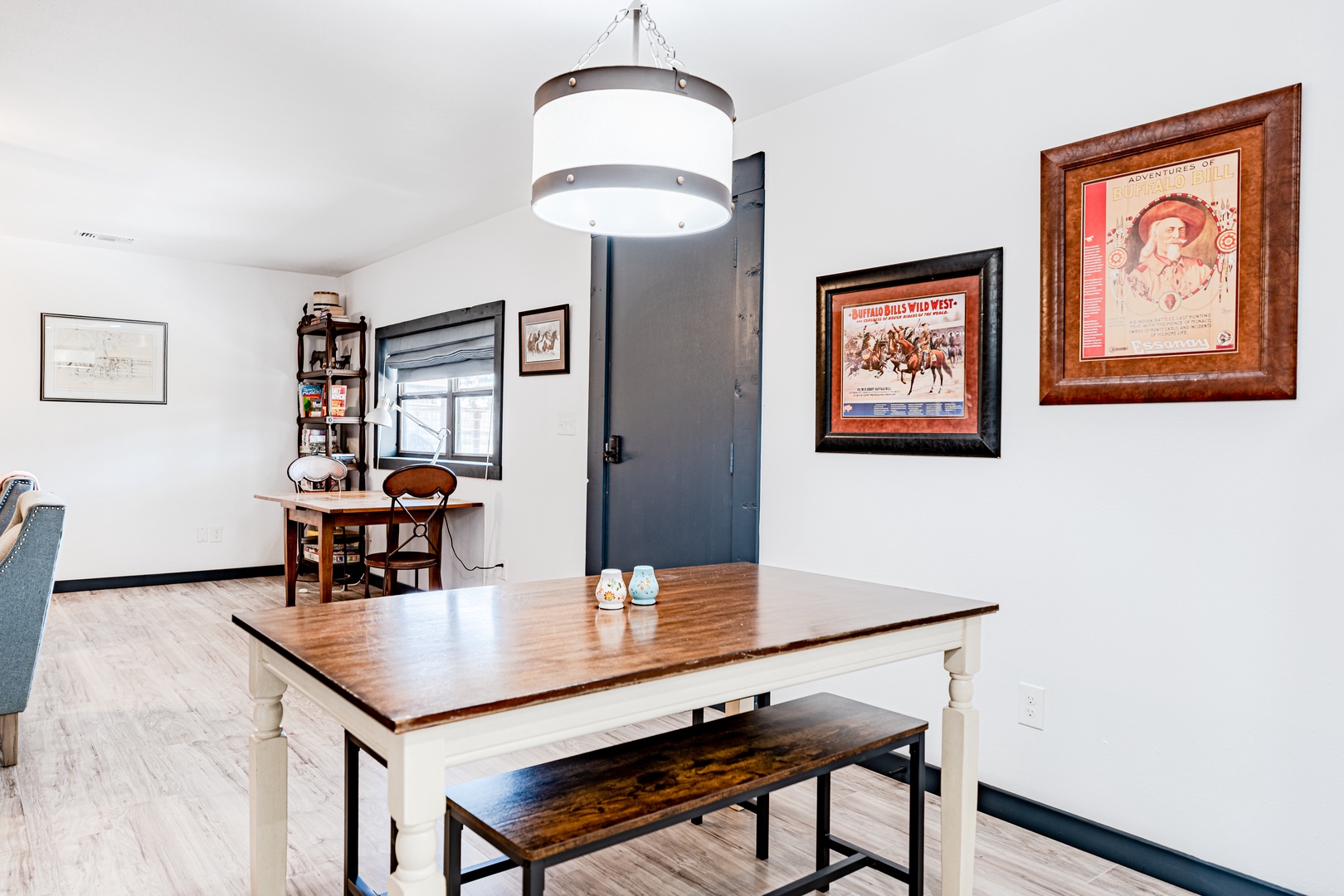 Picnic style dining room table