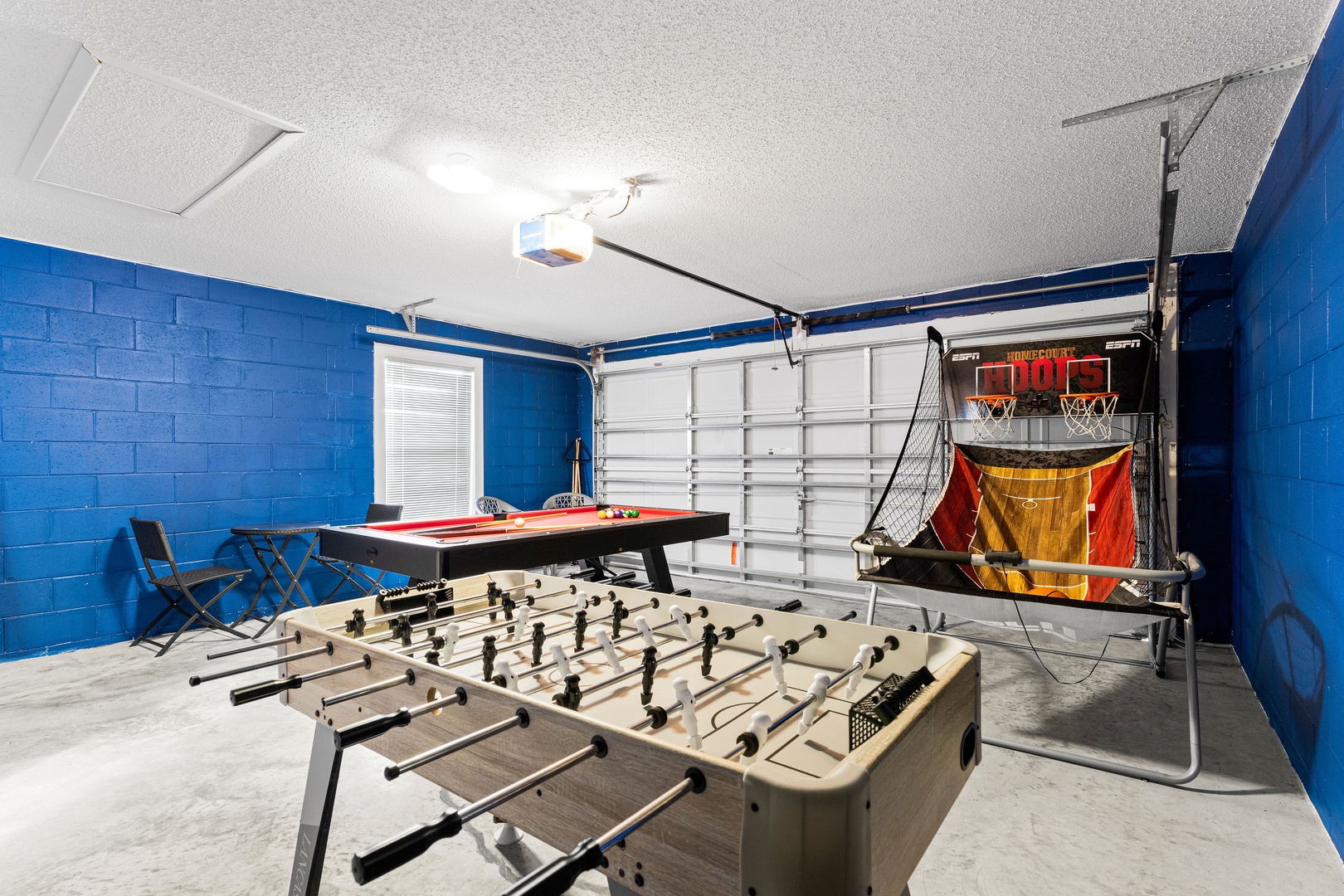 Game on! Foosball, pool, hoops, and cozy café vibes await