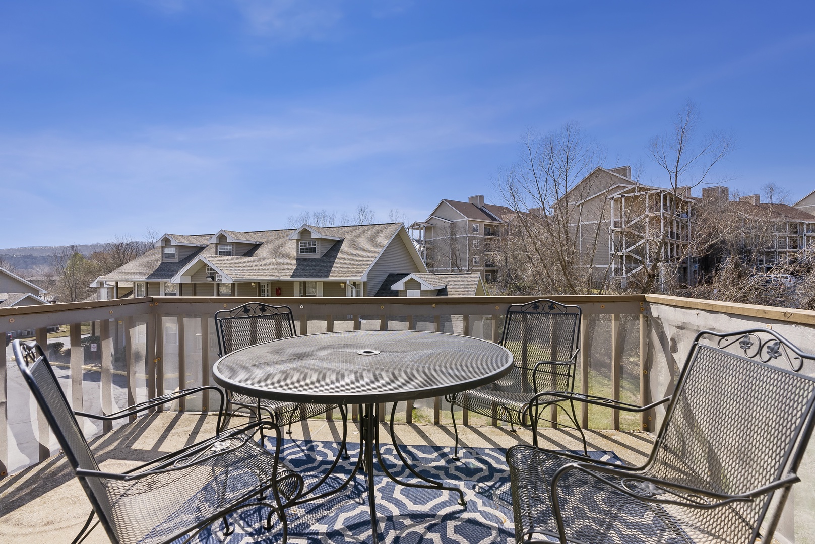 Take in the fresh air on the deck with outdoor seating