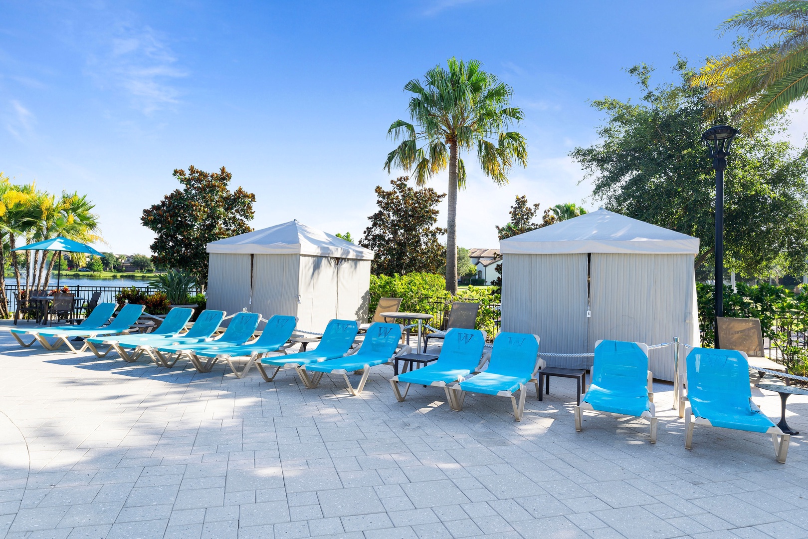 Resort pool lounges