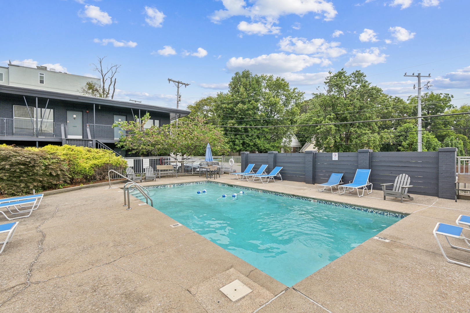 Make a splash or lounge the day away at the communal pool!