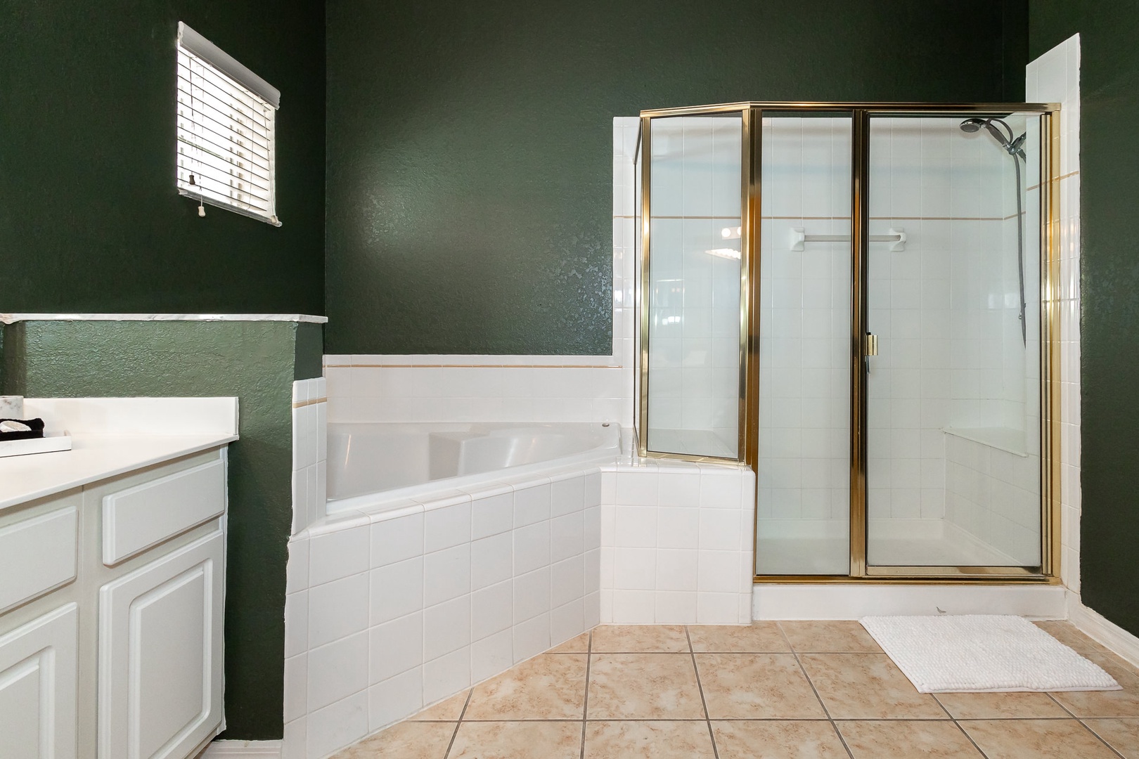 Bathroom #2 with shower and tub attached to bedroom #3