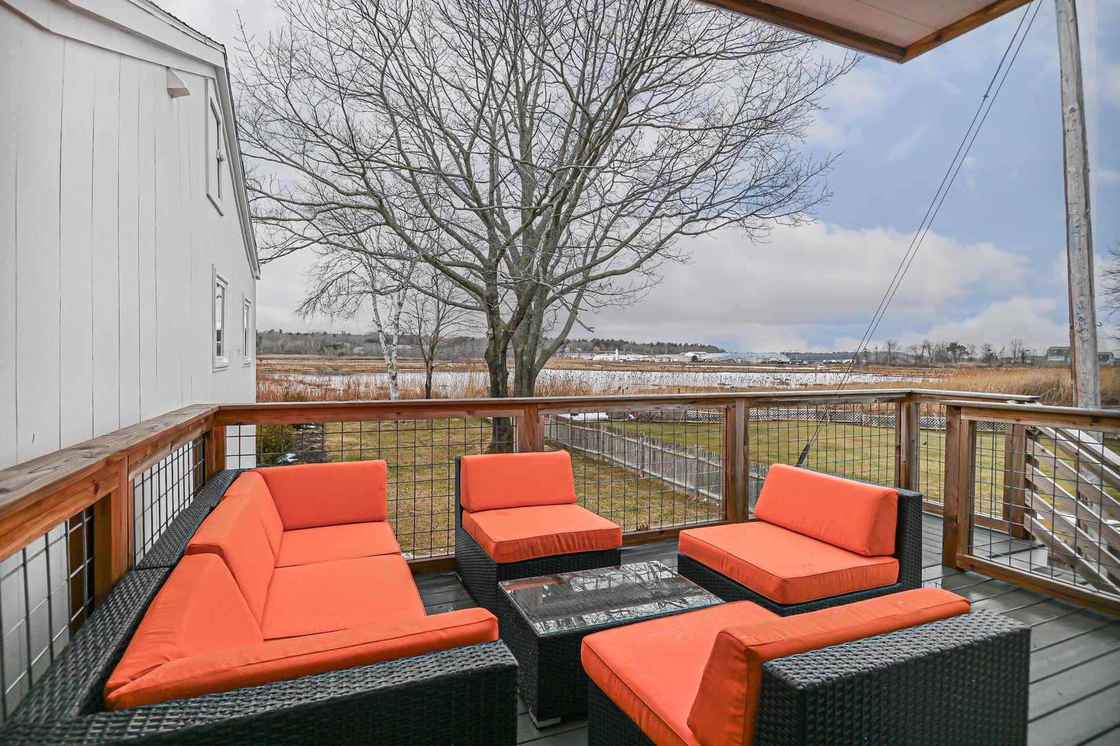 Breathe in the fresh air and soak in the marsh views from the decks