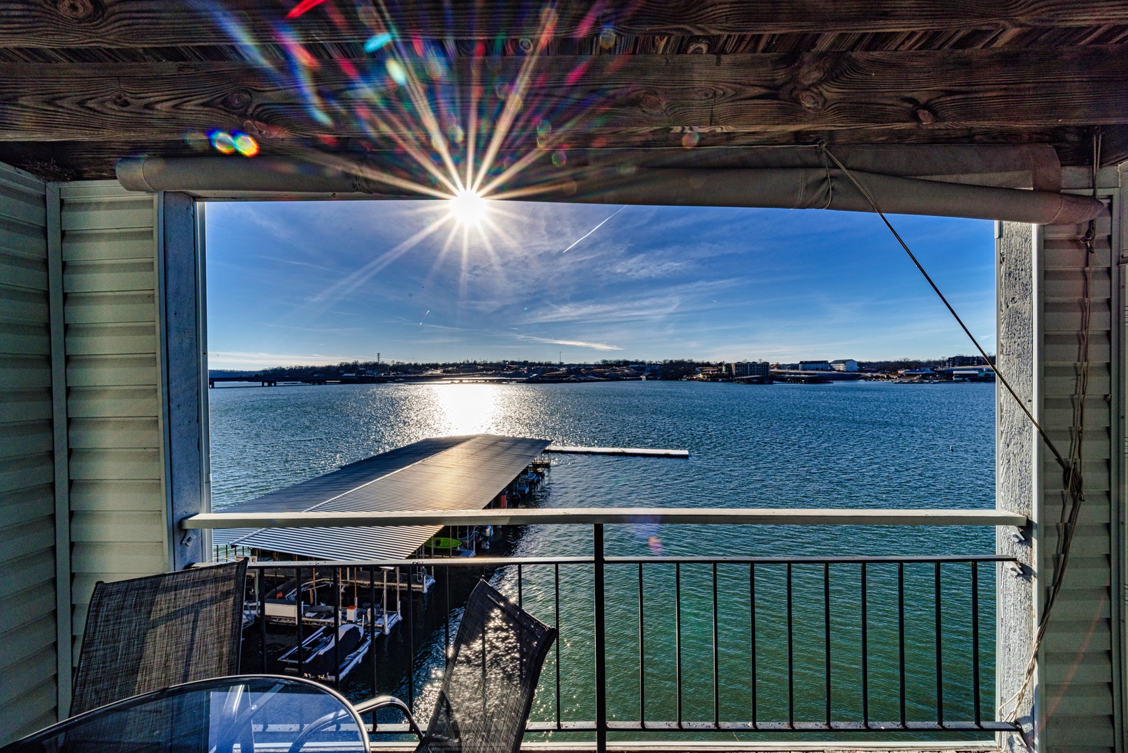 Savor the mesmerizing lake views while nestled in the comfort of the deck