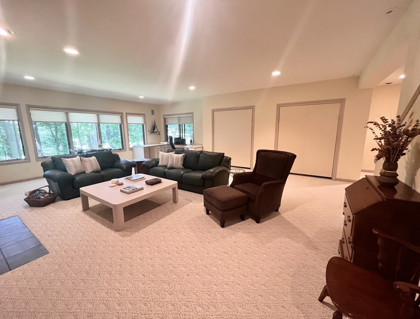 Kick back & relax with a movie in the serene walk-out lower-level living area