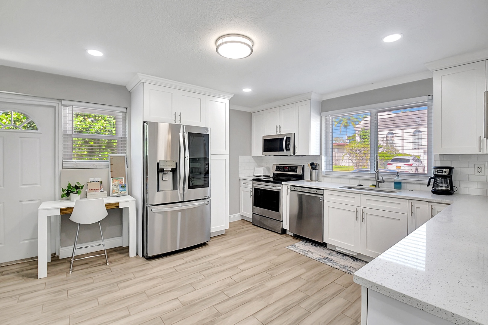 The fully updated kitchen is spacious & offers all the comforts of home