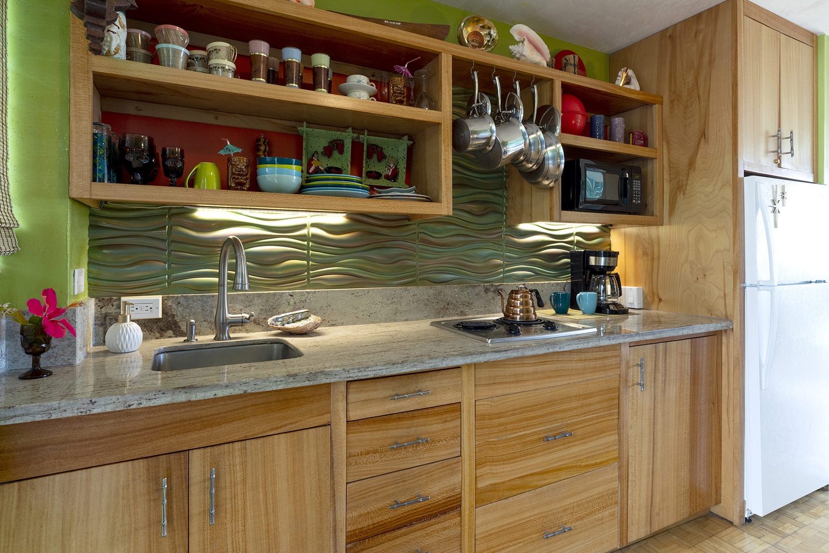 The kitchen offers efficiency and all the comforts of home