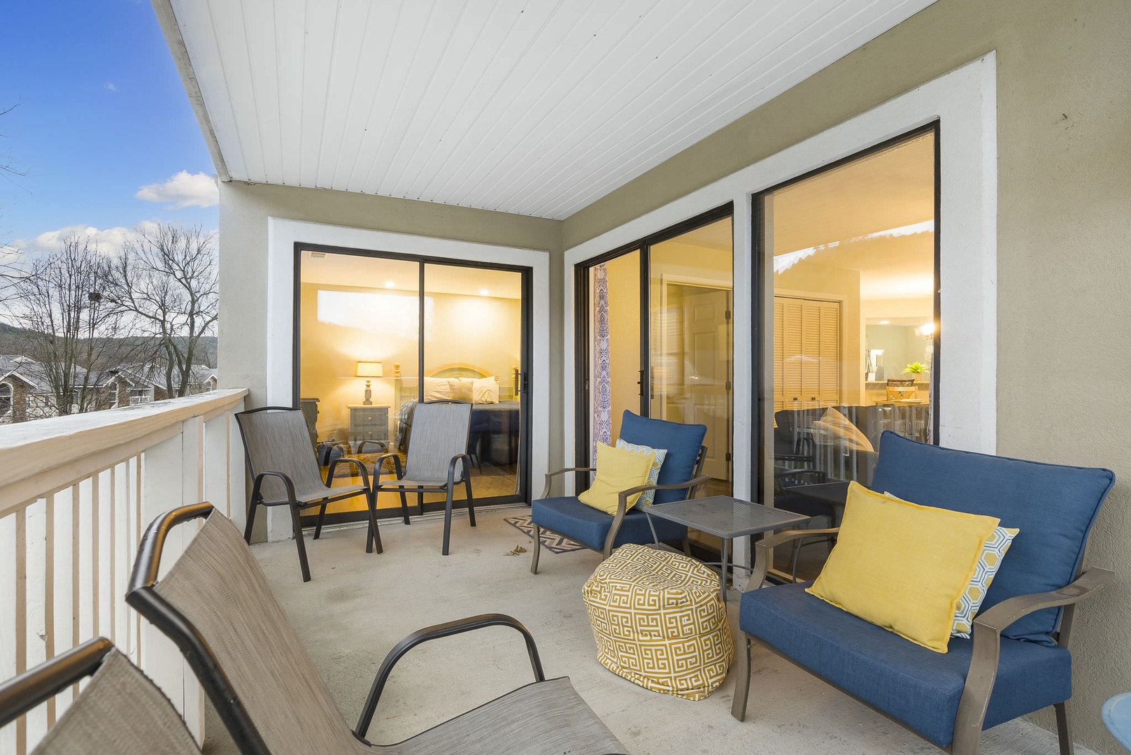 Veranda with ample seating for family and friends