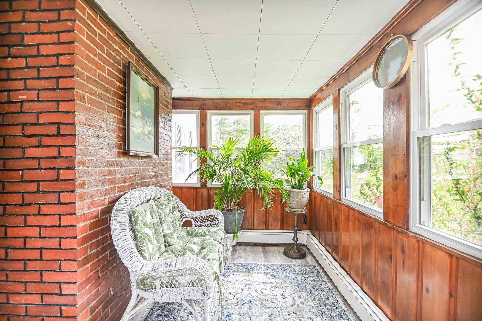 Soak up the sun on the enclosed porch