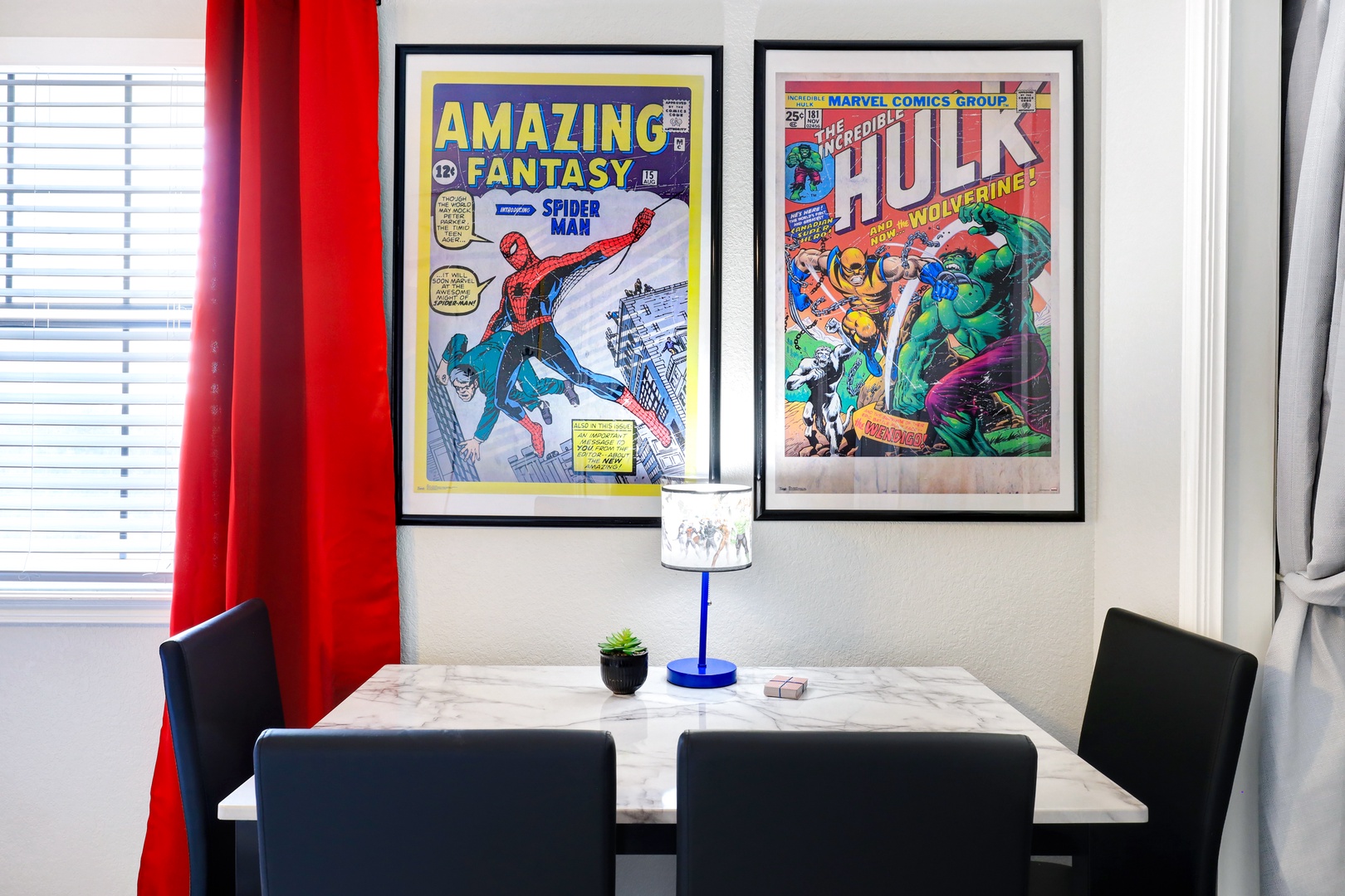 Off the Jack & Jill bath, the final king bedroom is ideal for comic book debates