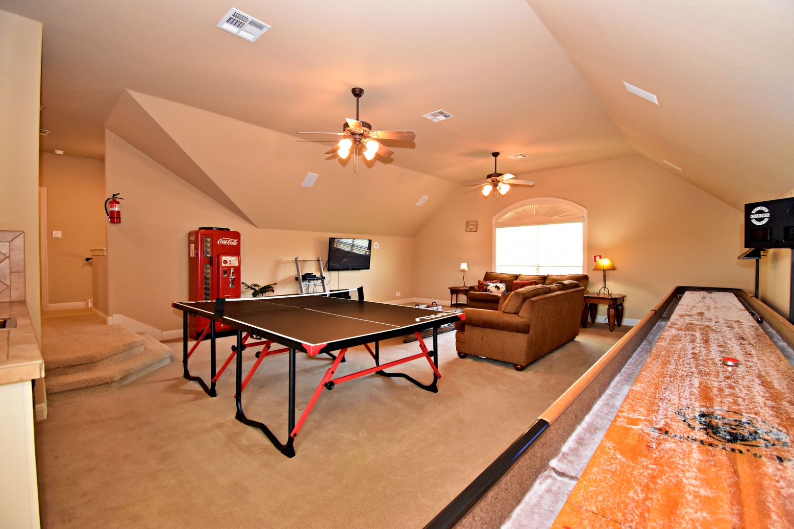 Upstairs game room