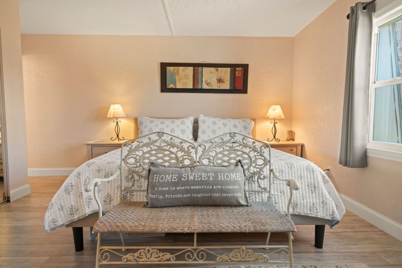 Cozy bedroom with king bed, Smart TV, and ensuite