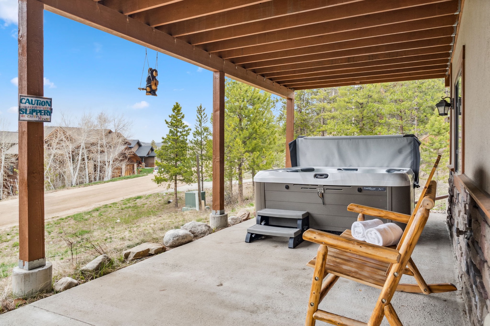 Bask in bubbling bliss in your very own private hot tub