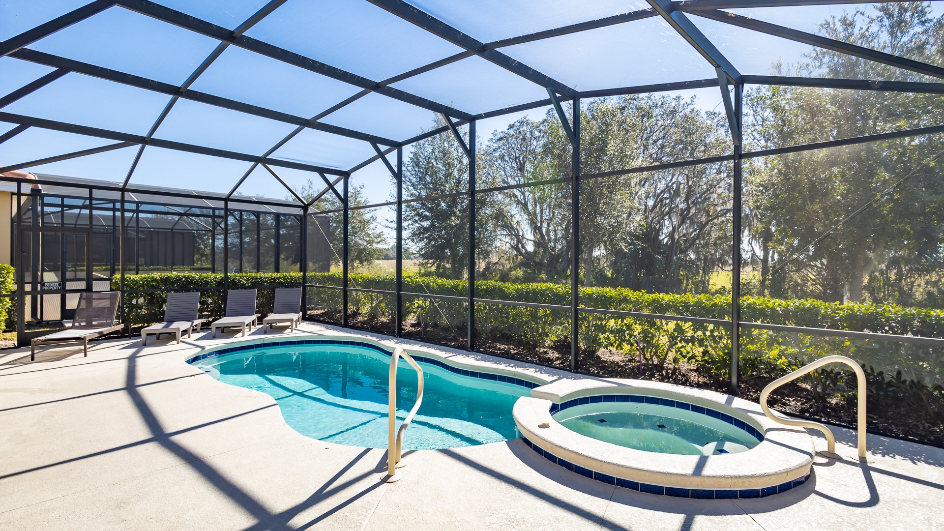 Make a splash in the private pool or lounge the day away under the lanai!