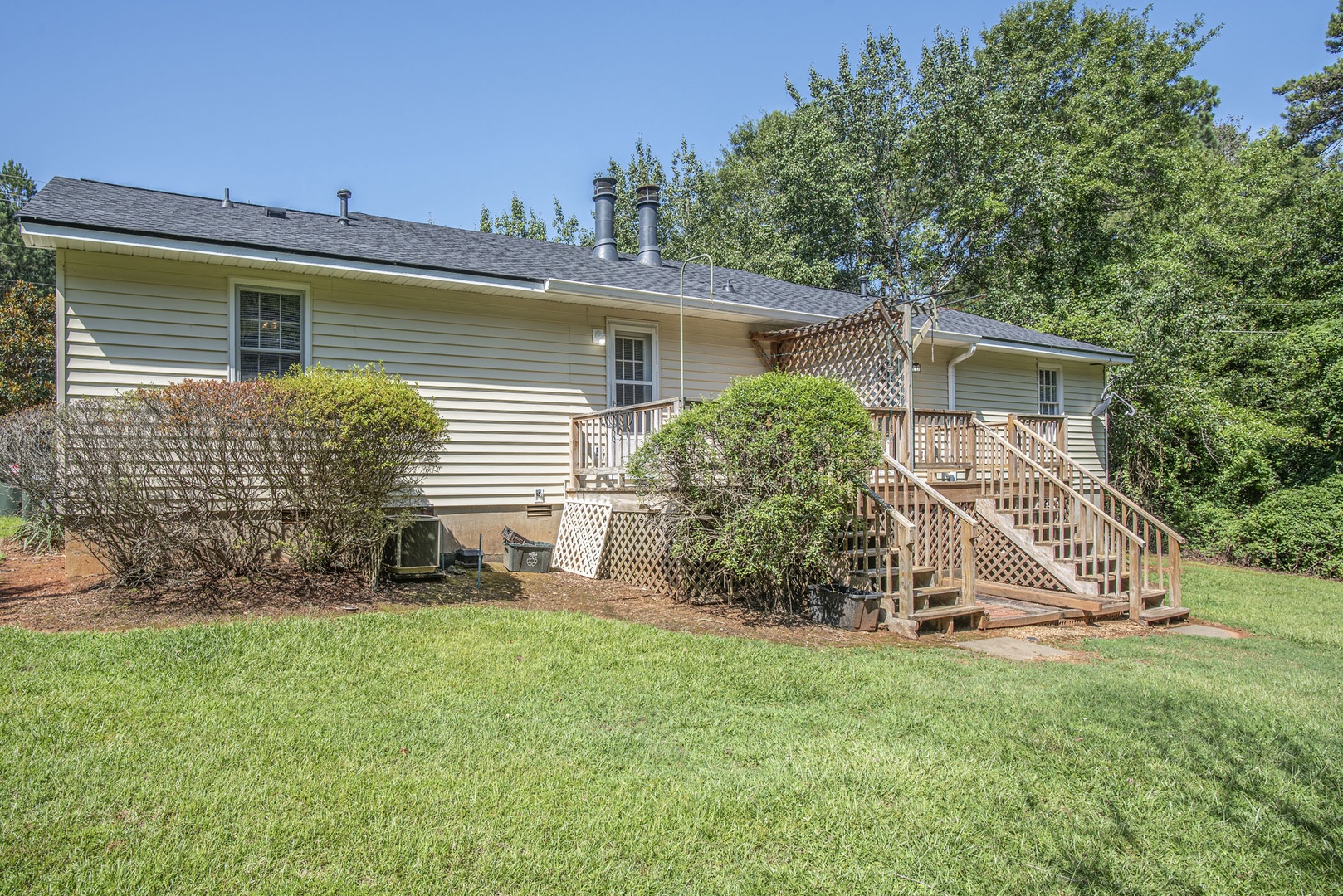 Take in the fresh air on the back deck during your stay