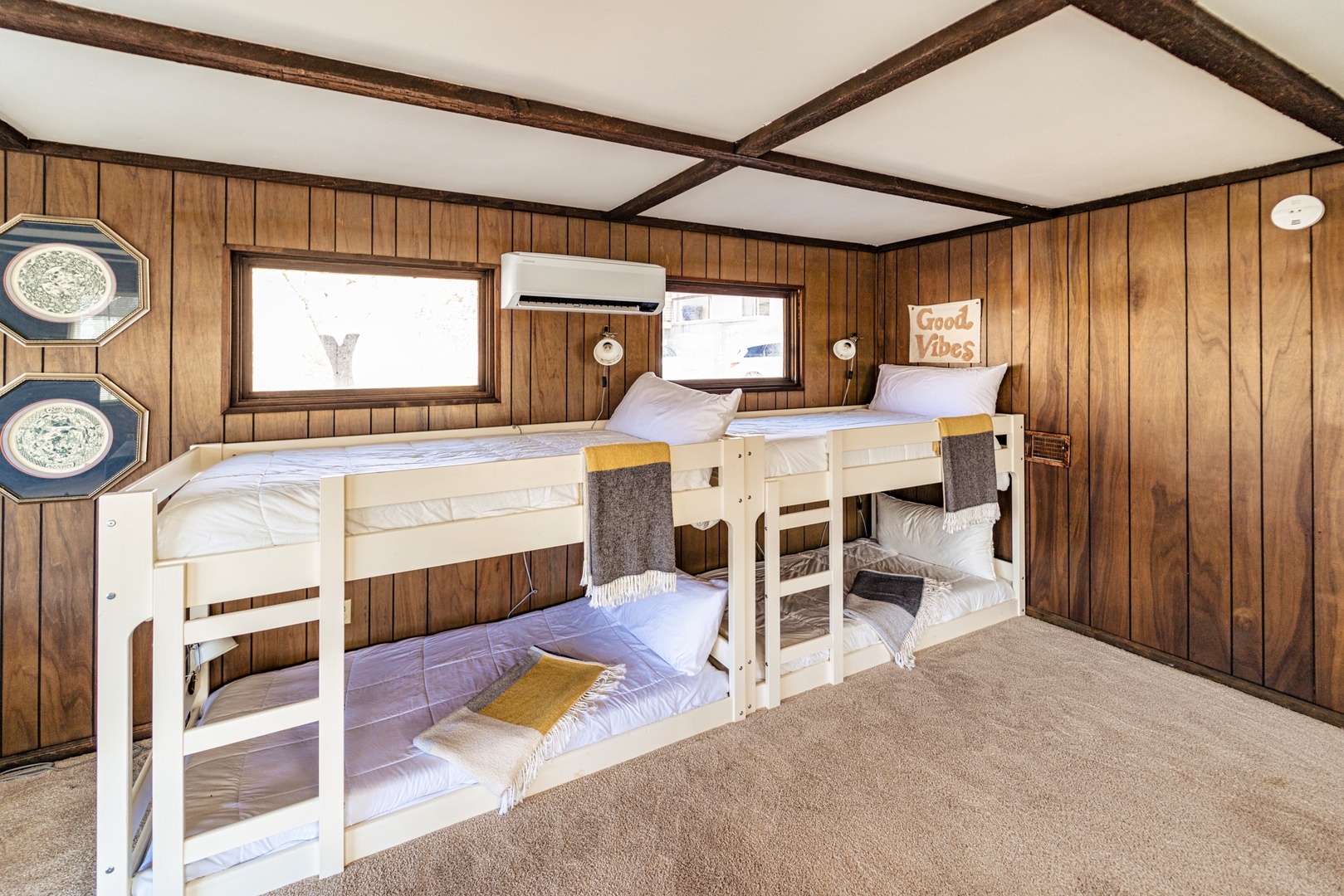 The secondary living area includes a queen sleeper sofa & twin bunkbeds