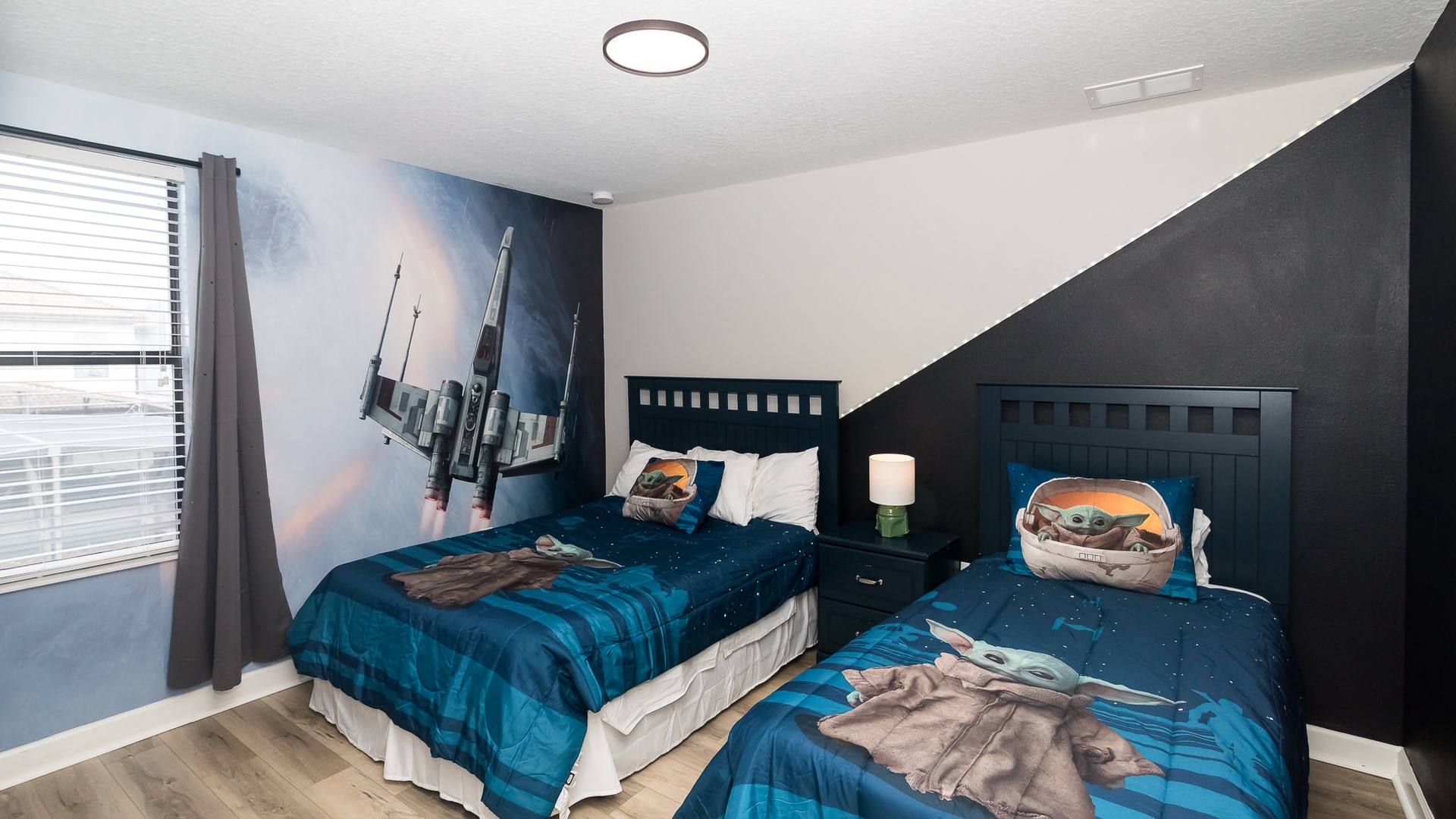 Bedroom 4 Star Wars themed, with Full bed, Twin bed, and Smart TV (2nd floor)