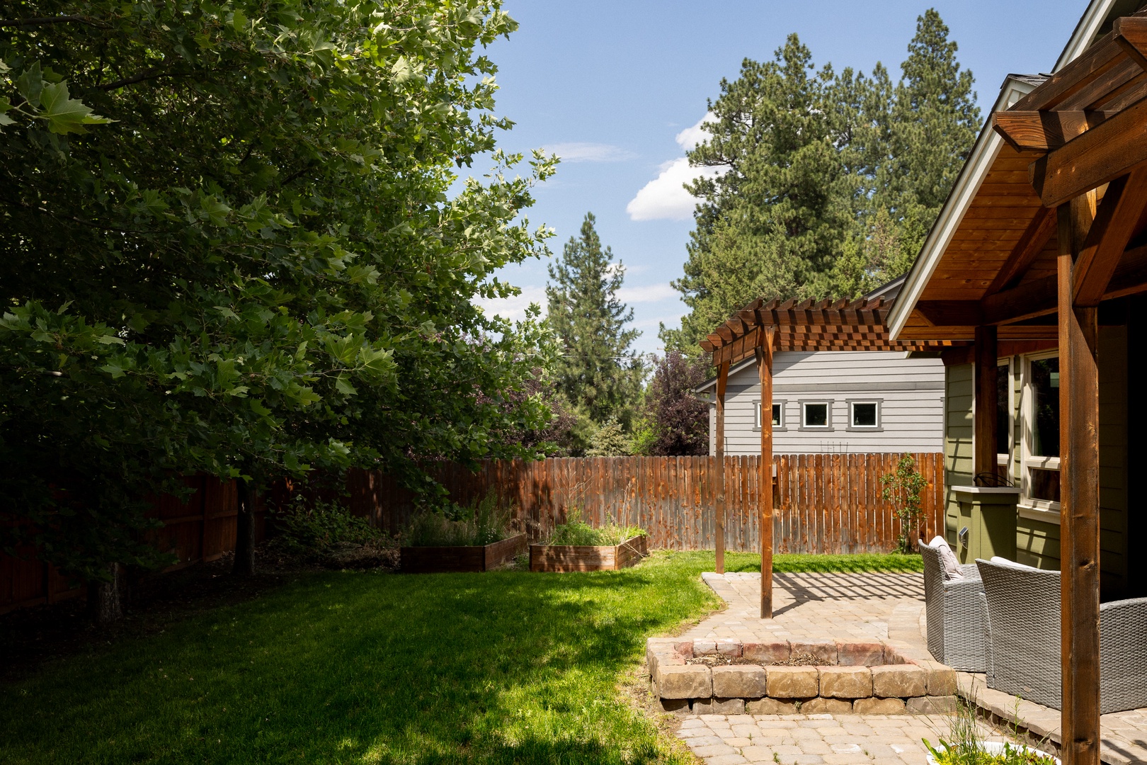 Unwind in the fresh air on the breezy patio