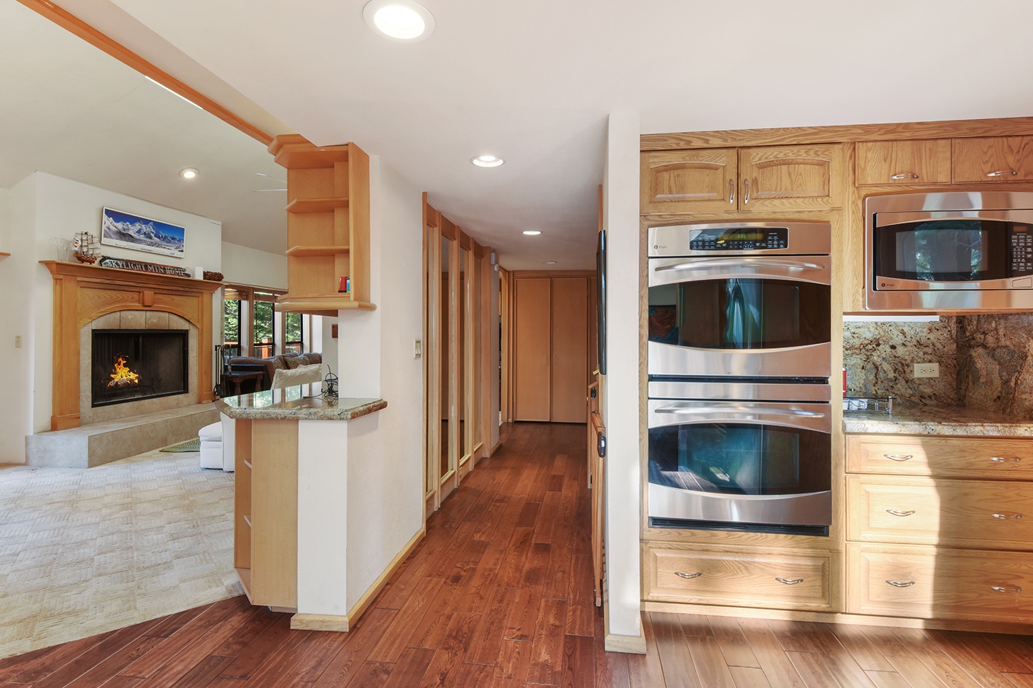 Full gourmet kitchen with stainless-steal appliances