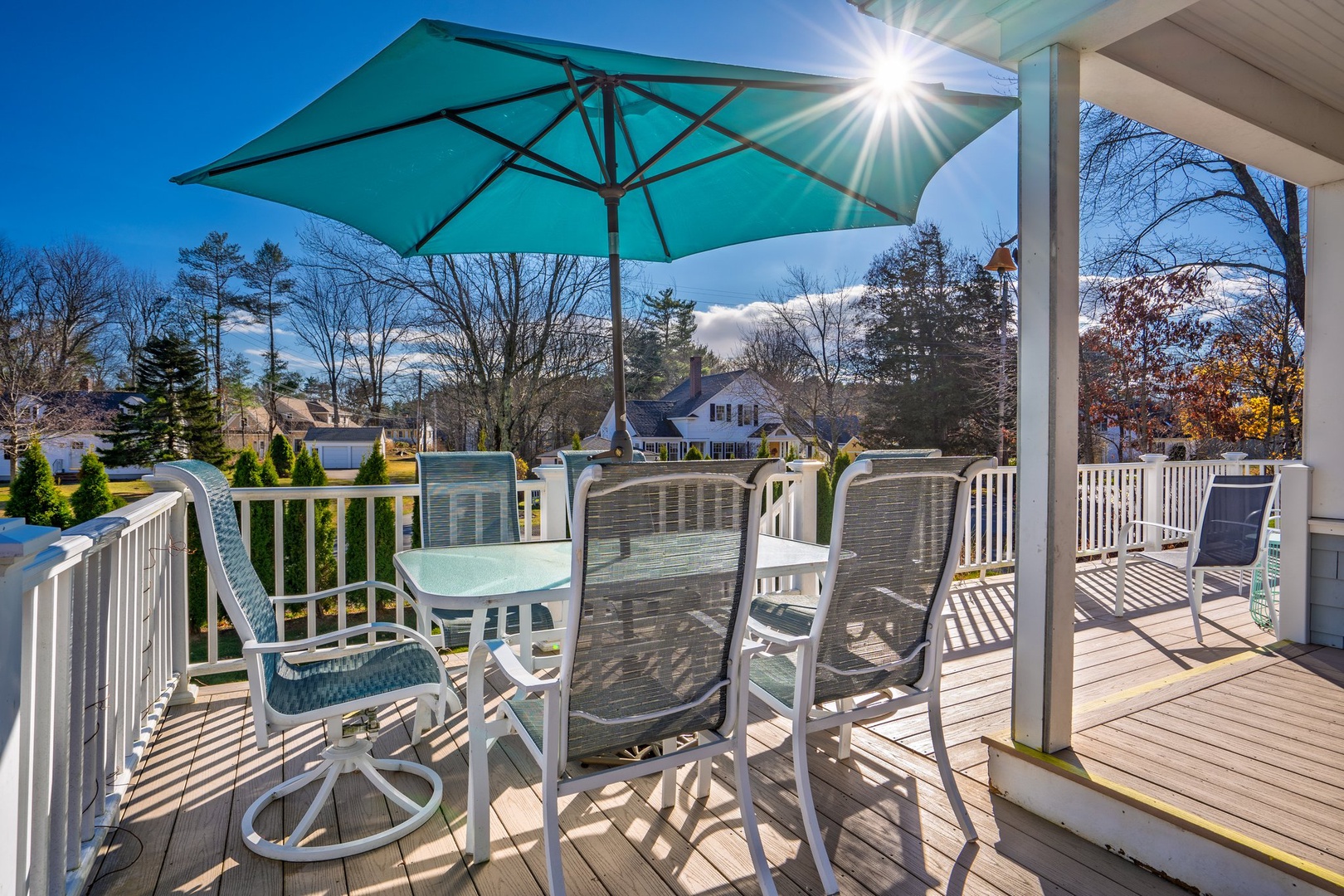 Dine alfresco or enjoy a cocktail on the front deck