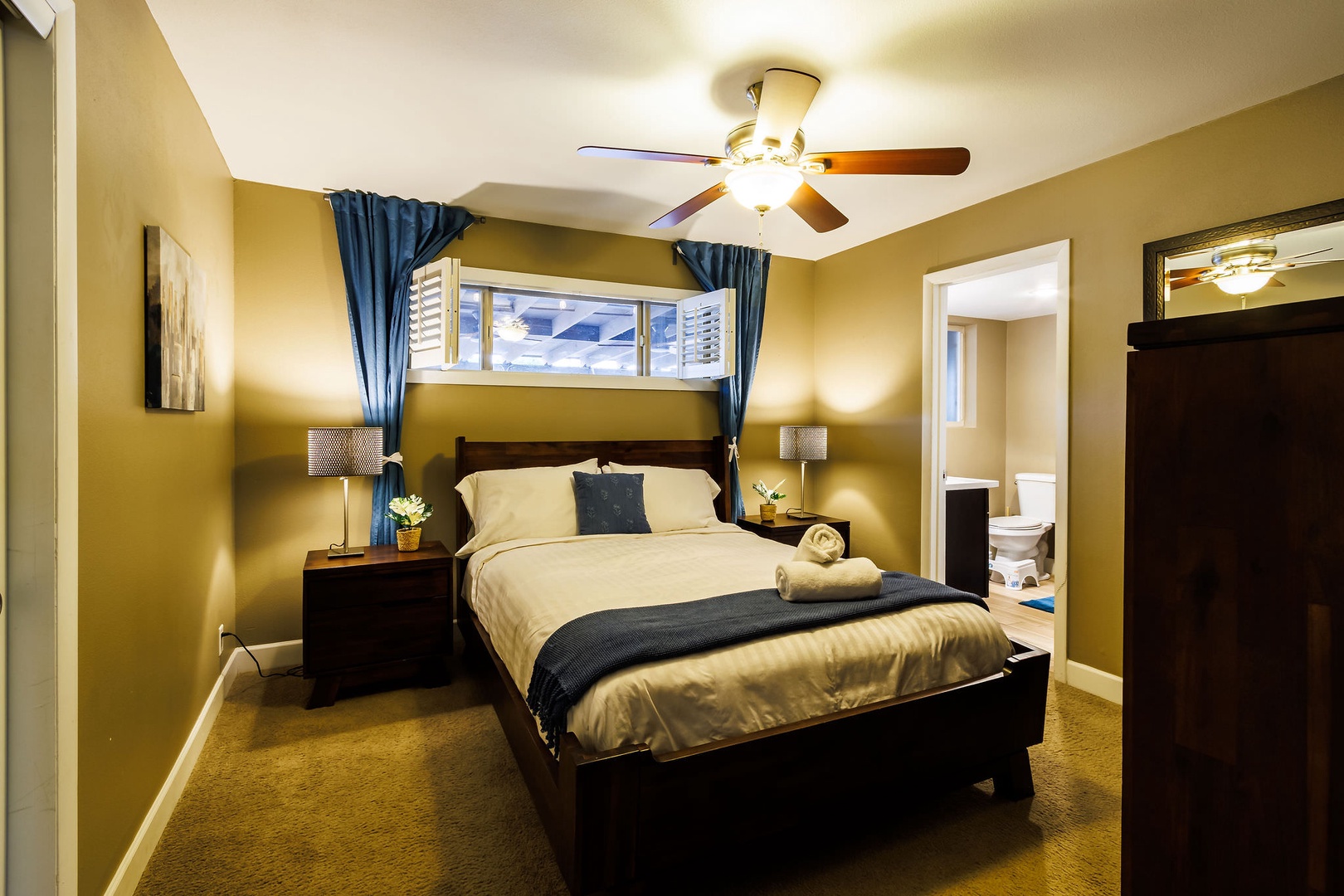 Bedroom 1 with Queen bed, and en-suite
