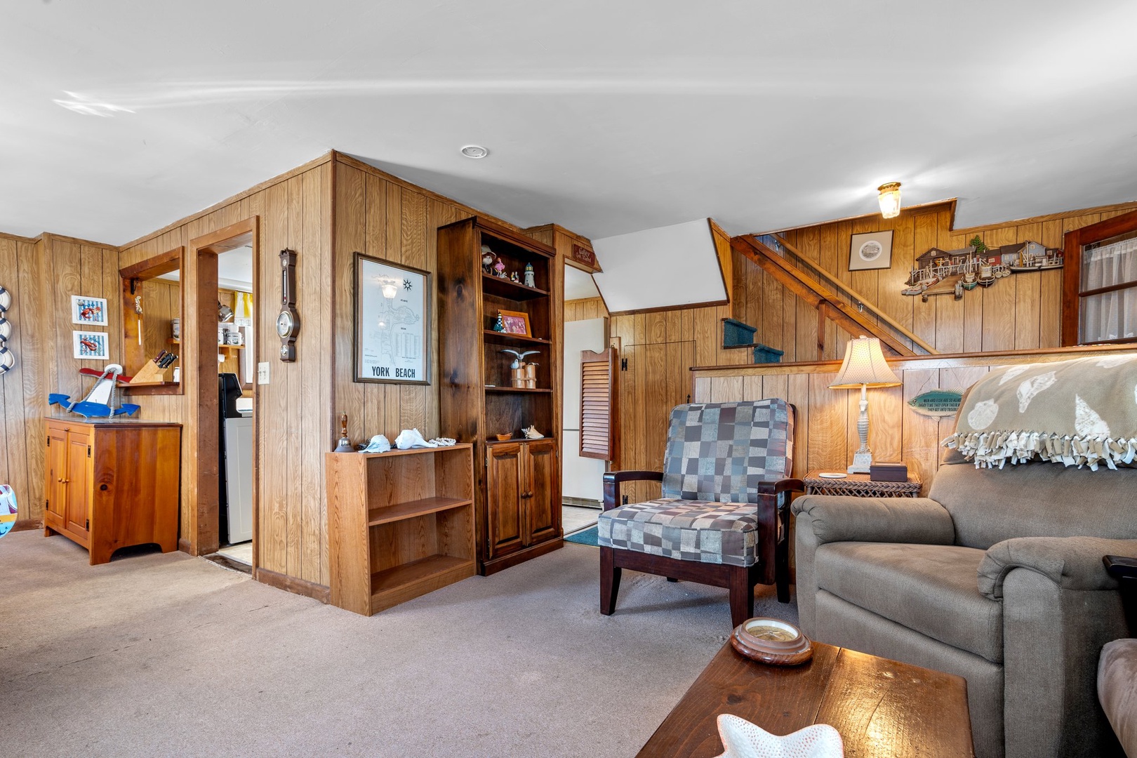 Open living area with Smart TV and comfy seating