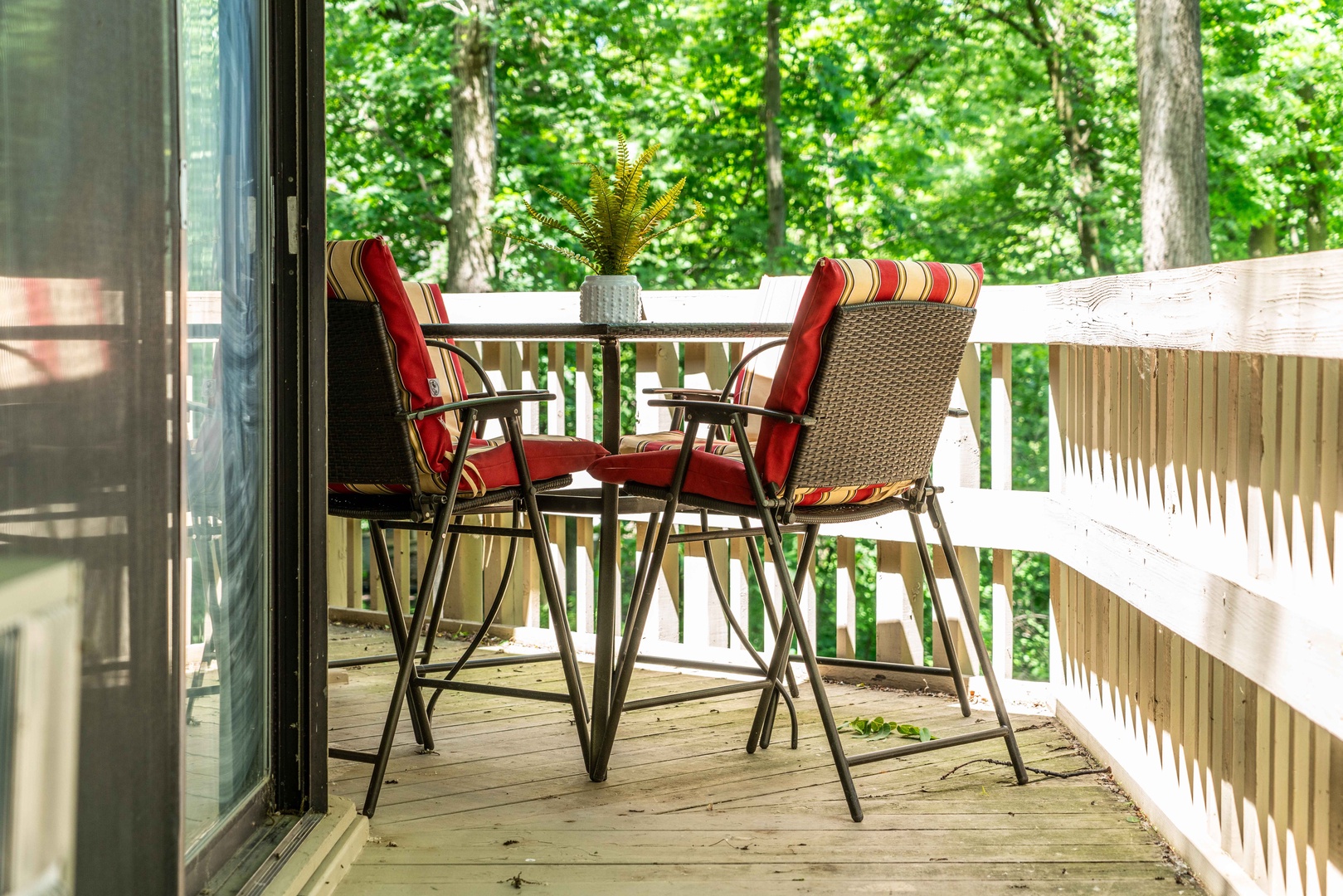 Deck with outdoor seating