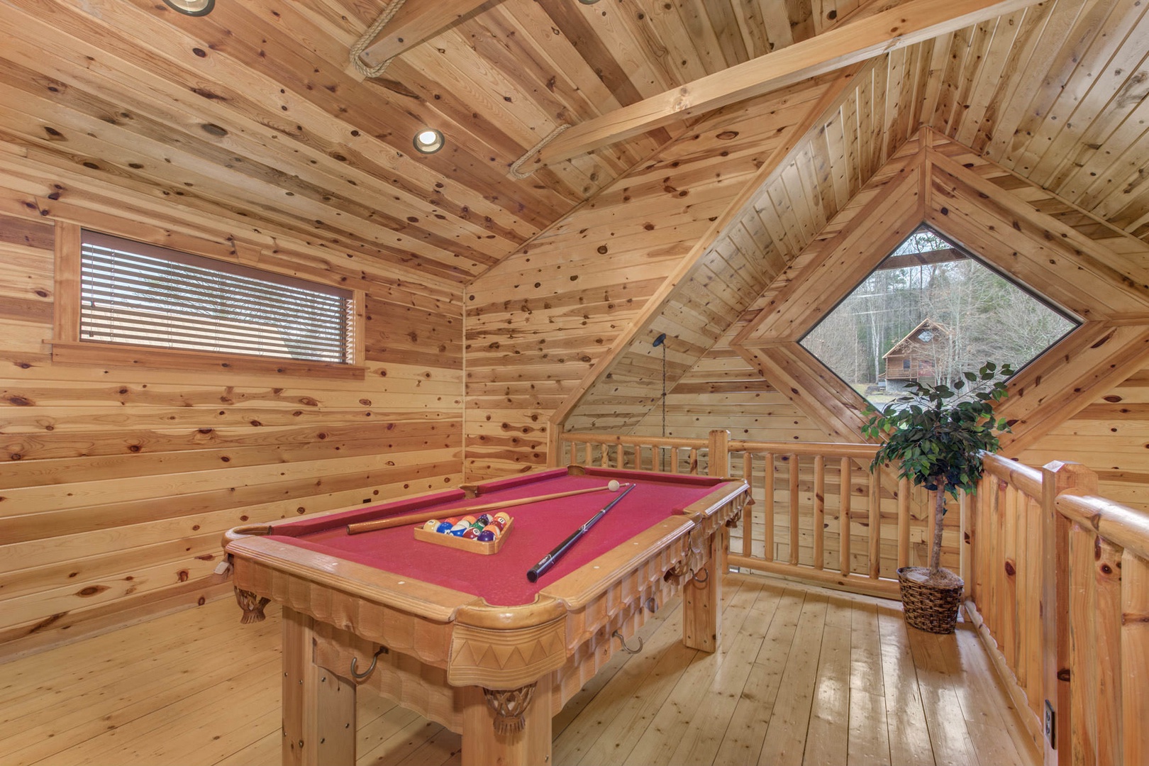 Loft with pool table