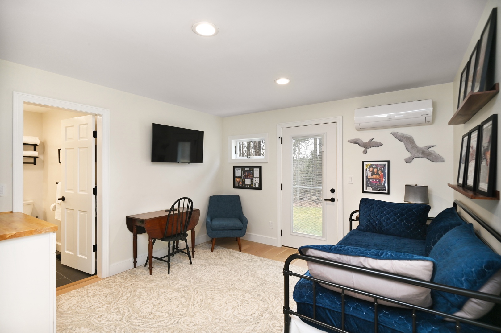 This bedroom in Playhouse offers a twin bed & trundle, Smart TV, & kitchenette