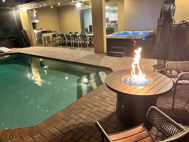 Have a fire by the pool