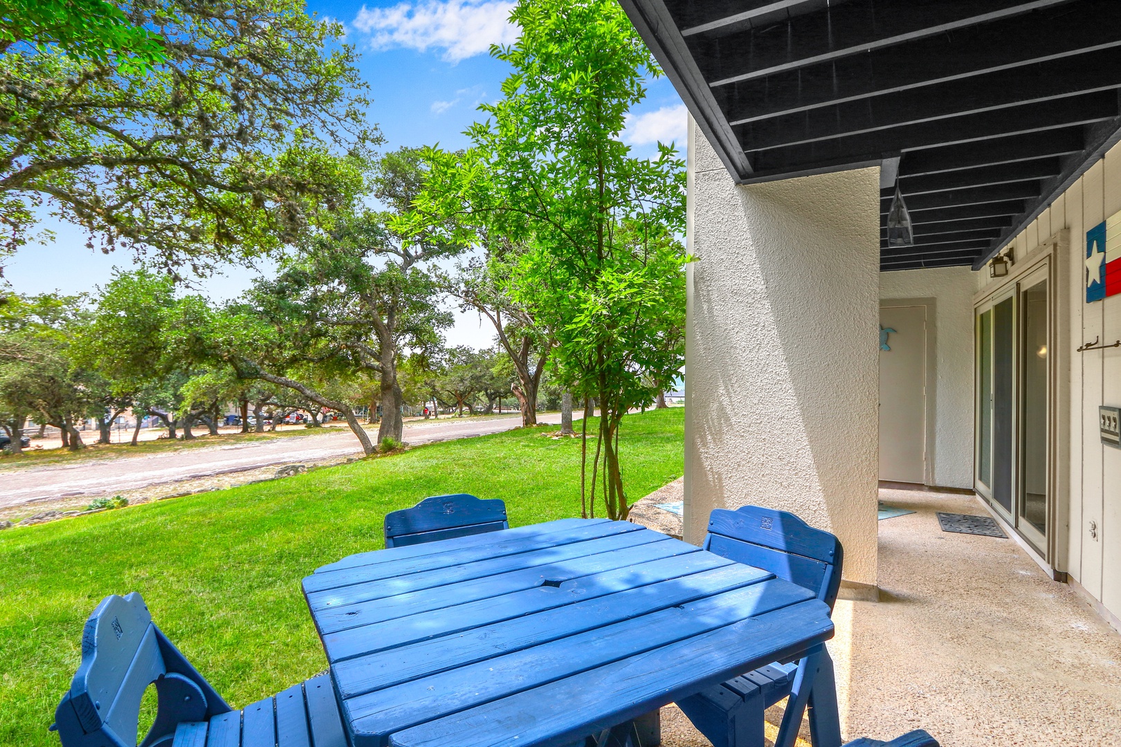 Retreat to the outdoor patio for an afternoon picnic or relaxing in nature