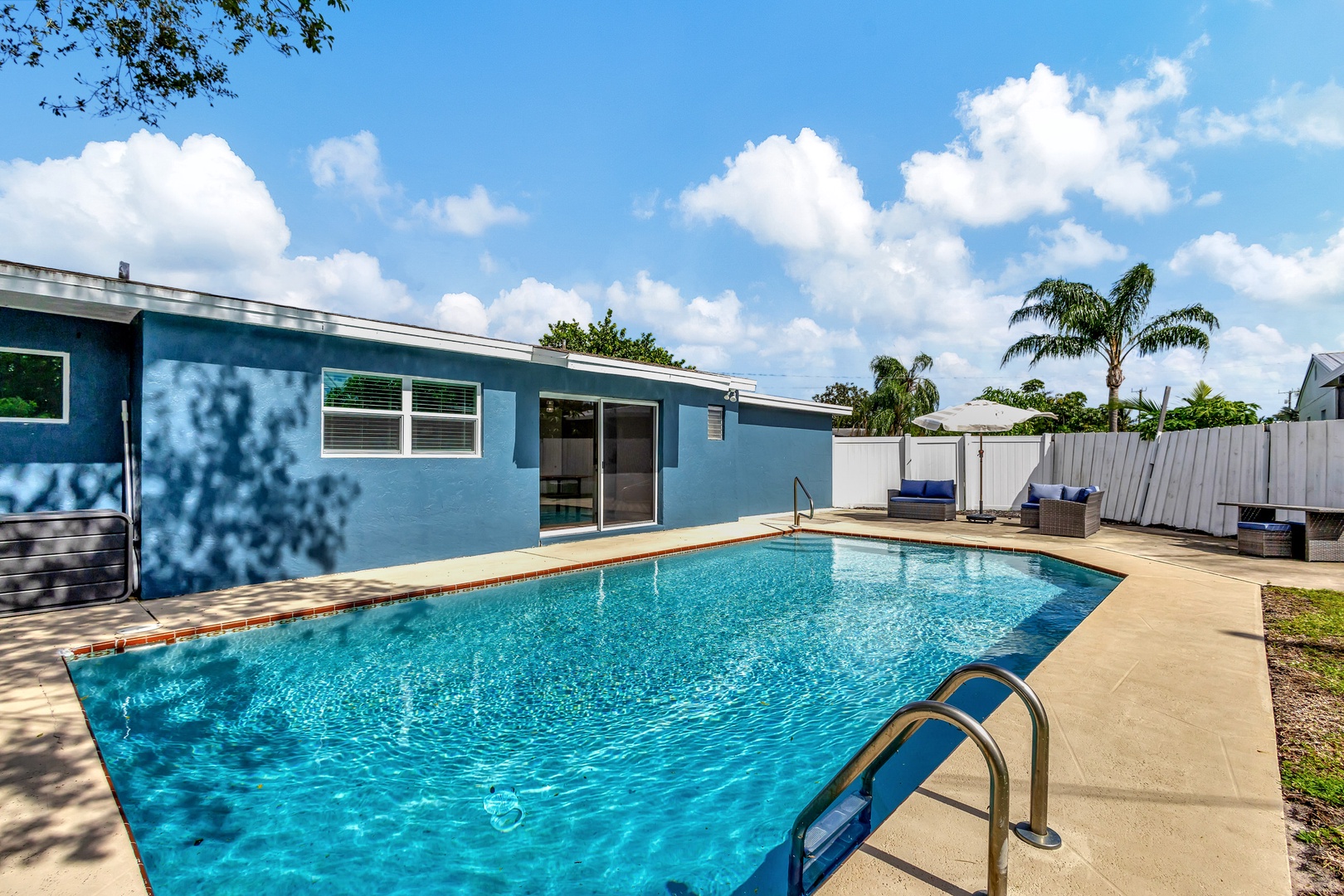 Take a dip in the private pool