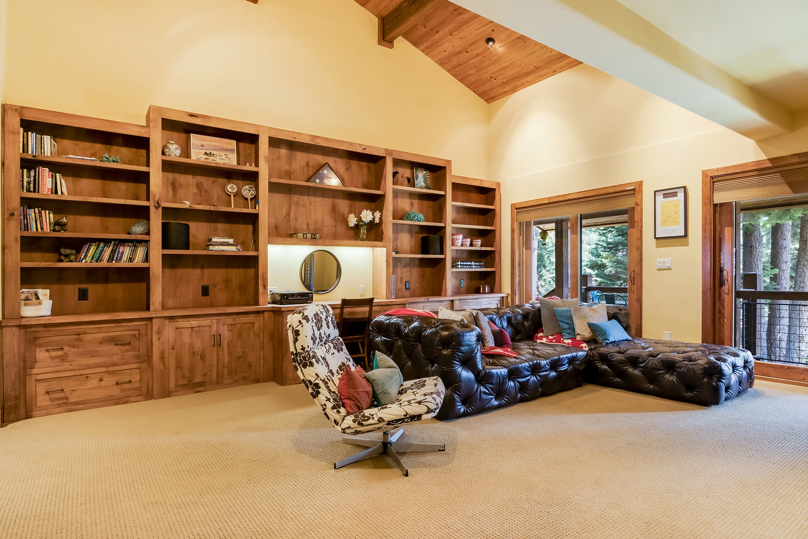 Living area with Smart TV and ample seating