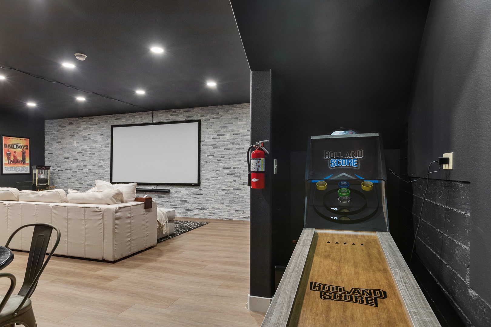 Movie theater and game room