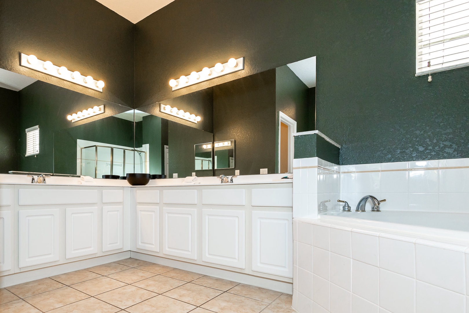 Bathroom #2 with shower and tub attached to bedroom #3