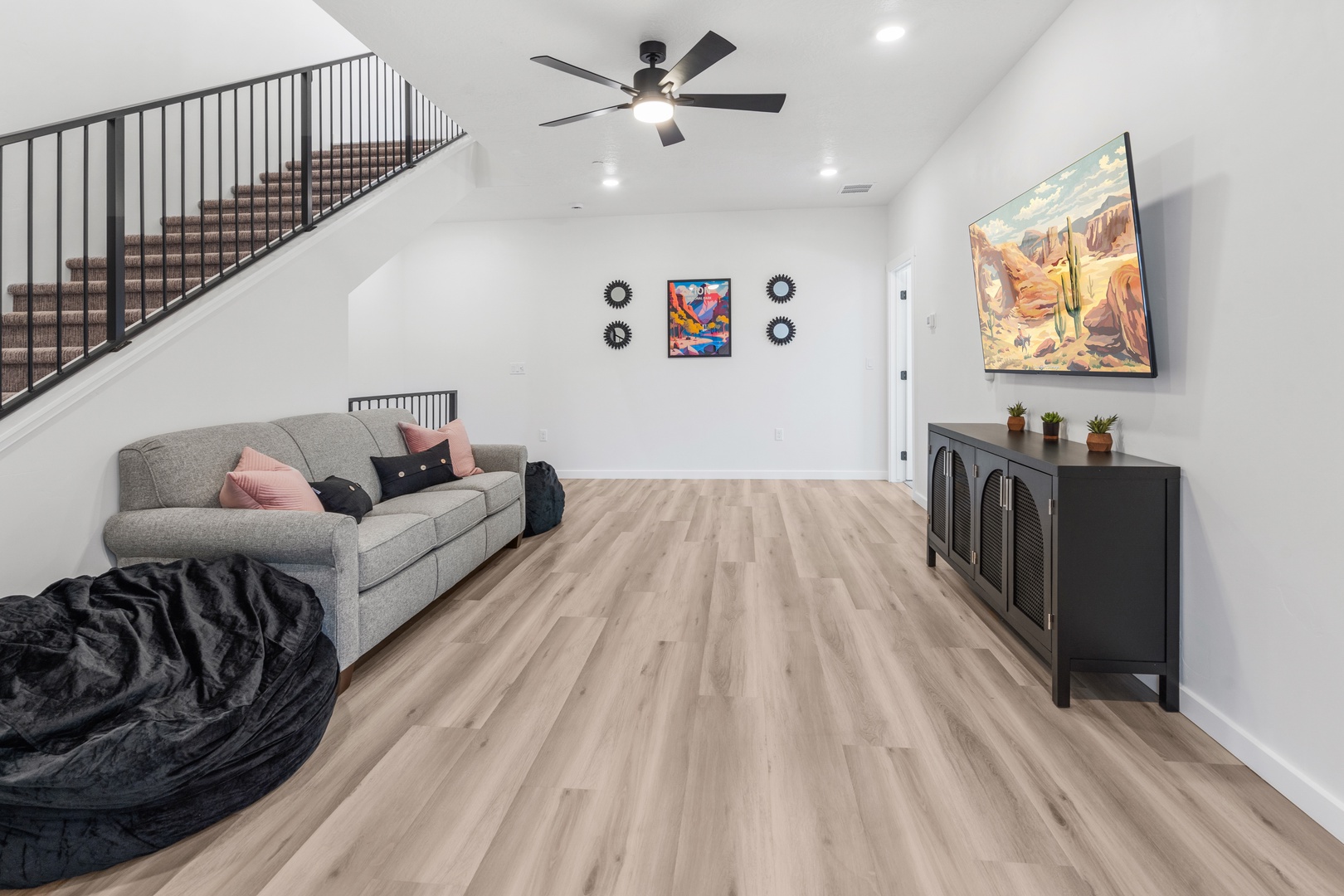 Lounge the day away on the sleeper sofa in the 2nd-floor family room!