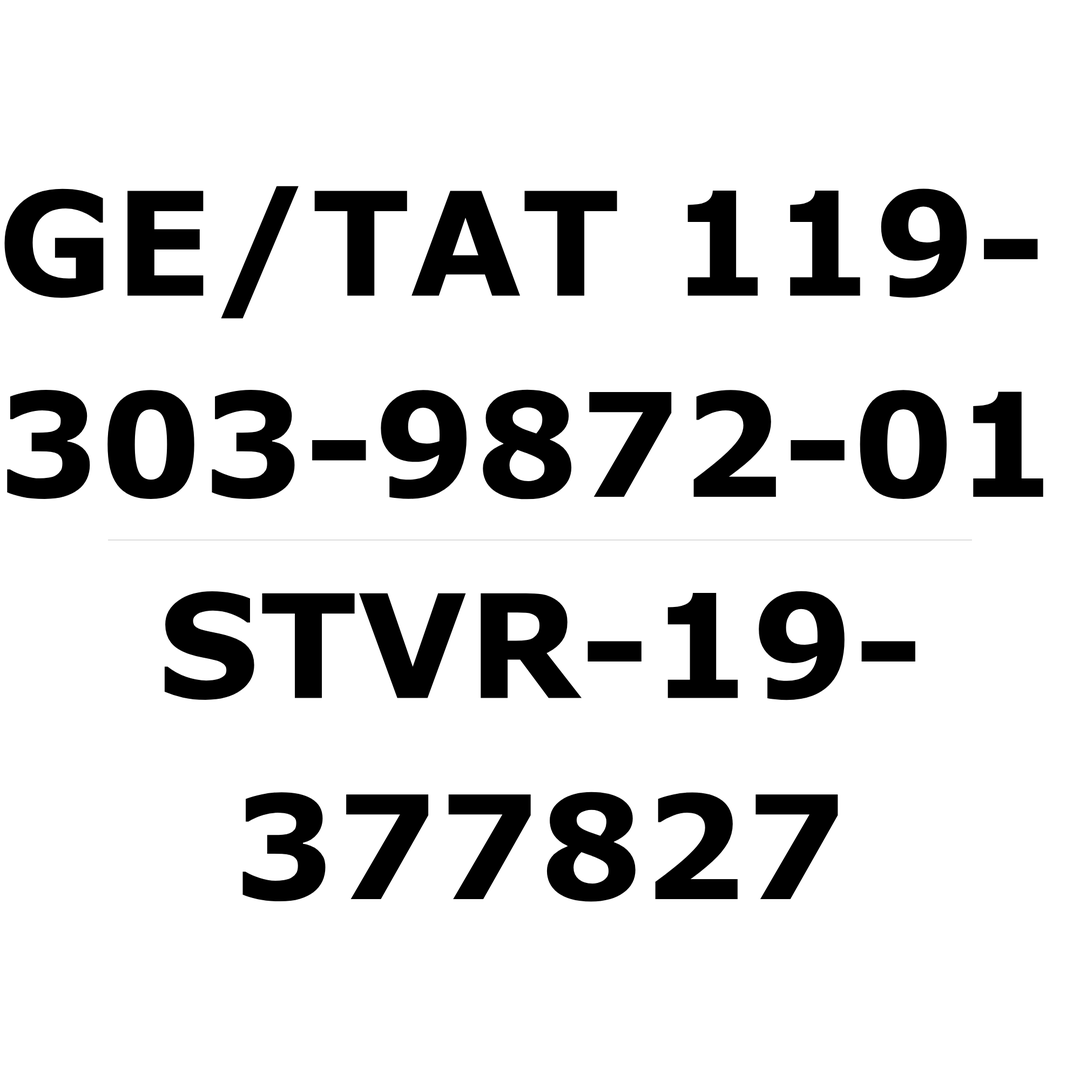 GE/TAT 119-303-9872-01 / STVR-19-377827
