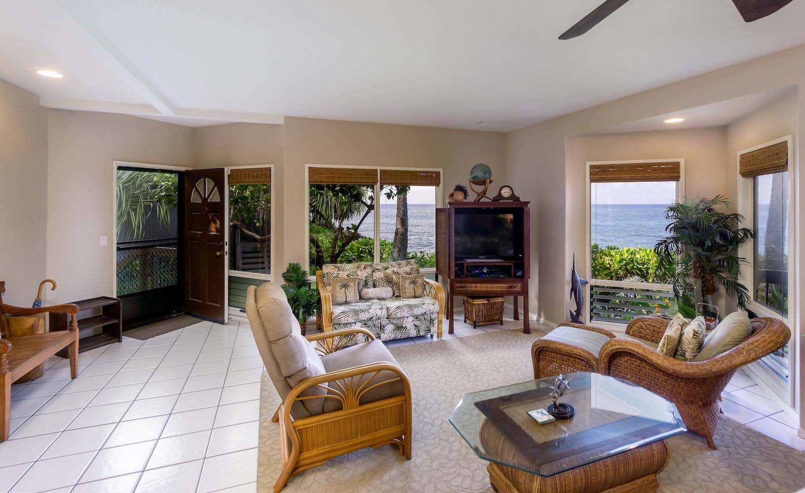 Hawaii inspired living room