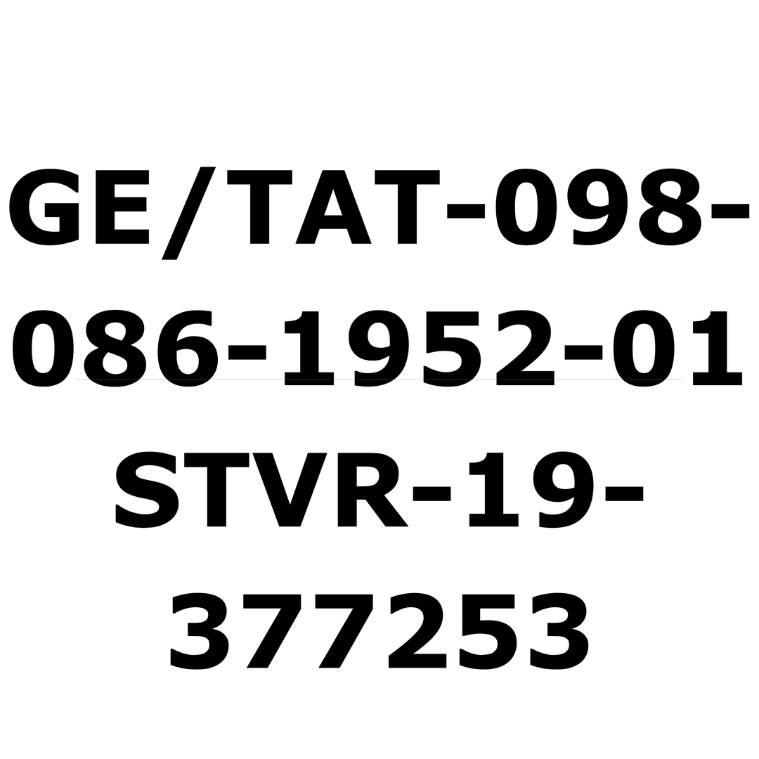 GE/TAT-098-086-1952-01 / STVR-19-377253